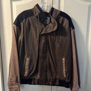 Vintage leather & wool varsity jacket